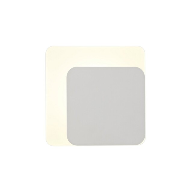 Altona Magnetic Base Wall Lamp, 12W LED 3000K 498lm, 15, 19cm Square Right Offset, Sand White, Acrylic Frosted Diffuser - image 1