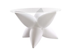 Palma Table 6 Light E27 Outdoor Glass, IP44, Opal White, Clear Glass