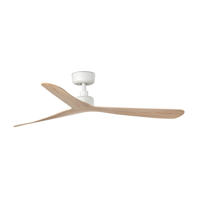 Rocker 132cm Ceiling Fan Matt White, Ash Wood Blades - image 1
