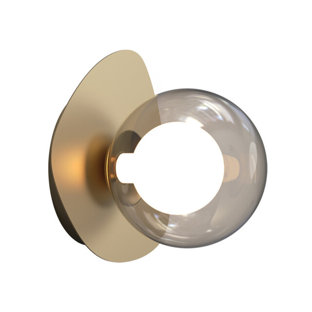 Perivolia 19.5cm Globe Wall Lights Gold Matt-Smoked Glass 1xG9 LED - image 1