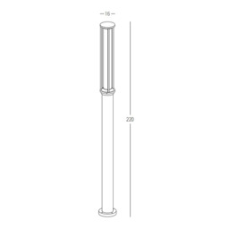 Zambelis Outdoor Lamp Posts Graphite LED 3000K IP65 17W - thumbnail 5