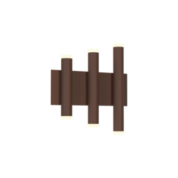 Cala 3+3 Light Wall Light, 36W LED, 3000K, 2520lm, Rust Brown, 3yrs Warranty - thumbnail 1