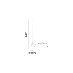 Marmol Floor Lamp, 28W LED, 3000K, 1680lm, Black Marble/Black, 3yrs Warranty - thumbnail 3