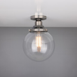 Riad 20cm Globe Ceiling Light, Antique Silver - thumbnail 2