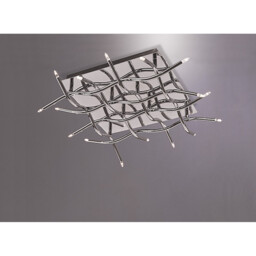 Aire Ceiling Square 16 Light G4, Polished Chrome, NOT LED/CFL Compatible - thumbnail 2