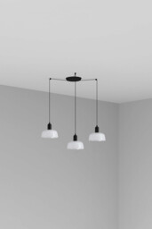 Tatawin Small Cluster Pendant Ceiling Light Black, Gloss White 3x E27