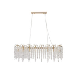 Wisteria Oval Pendant, 16 Light E14, French Gold / Crystal Item Weight: 21.1kg - thumbnail 5