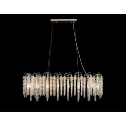 Wisteria Oval Pendant, 16 Light E14, French Gold / Crystal Item Weight: 21.1kg - thumbnail 2