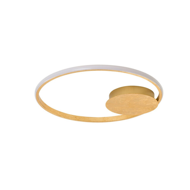 Fuline 50cm Integrated LED Semi Flush Light Gold Leaf Aluminium LED 32W 2320Lm 3000K - image 1