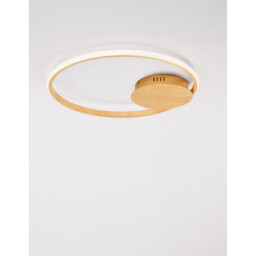 Fuline 50cm Integrated LED Semi Flush Light Gold Leaf Aluminium LED 32W 2320Lm 3000K - thumbnail 3