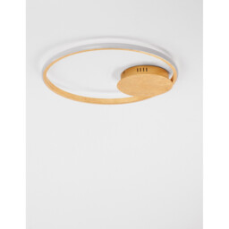 Fuline 50cm Integrated LED Semi Flush Light Gold Leaf Aluminium LED 32W 2320Lm 3000K - thumbnail 5
