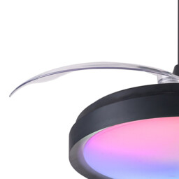 Siberia Mini 40W LED Dimmable White/RGB Ceiling Light With Built-In 28W DC Fan, 3000-6500K Black, 5yrs Warranty - thumbnail 5