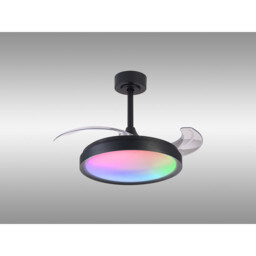 Siberia Mini 40W LED Dimmable White/RGB Ceiling Light With Built-In 28W DC Fan, 3000-6500K Black, 5yrs Warranty - thumbnail 2