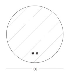 Reflect 60cm Illuminated Bathroom Mirror Mirror LED 4000K IP54 - thumbnail 5