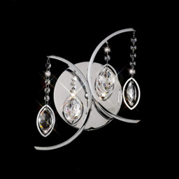 Mios Wall Lamp Switched 2 Light G4 Polished Chrome/Crystal, NOT LED/CFL Compatible - thumbnail 2