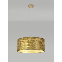 Baymont Antique Brass 5 Light E27 Single Pendant With 60cm x 22cm Gold Leaf Shade - thumbnail 2