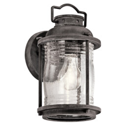 Ashland Bay 1 Light Small Outdoor Wall Lantern Zinc IP44, E27 - thumbnail 1
