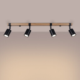 Fager Ceiling Spotlight Bar 4 Lamp Black - thumbnail 2