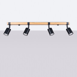Fager Ceiling Spotlight Bar 4 Lamp Black - thumbnail 3