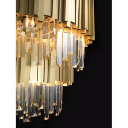 Baladona 20 Light Pendant Ceiling Light Golden Brass Aluminium, Crystal LED G9 - thumbnail 3