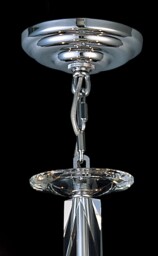 Zinta Ceiling Pendant Chandelier 4 Light Polished Chrome, Crystal - thumbnail 5