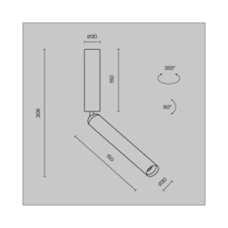 Focus T Surface Mounted Downlight Black 3000K 400lm - thumbnail 2