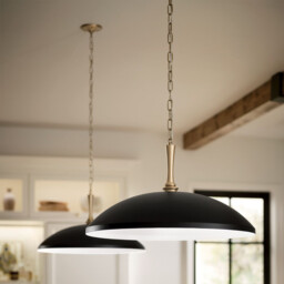 Kichler Delarosa Dome Pendant Ceiling Light Contemporary Black, Champagne Bronze 1x E27 - thumbnail 5