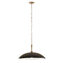 Kichler Delarosa Dome Pendant Ceiling Light Contemporary Black, Champagne Bronze 1x E27 - thumbnail 1