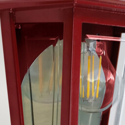 Deco Lane 1 Light Half Outdoor Wall Lantern Red IP44 - thumbnail 3