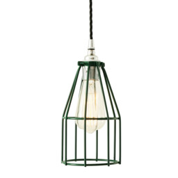 Raze Cage Pendant, Chrome, Racing Green