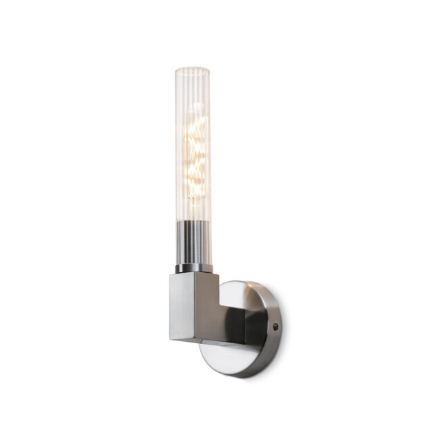 Conesville Bathroom Wall Lamp, E27, IP44, Satin Nickel - image 1