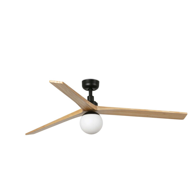 Klim Large Smart Ceiling Fan Black, Pine Blades, E27 Light - image 1