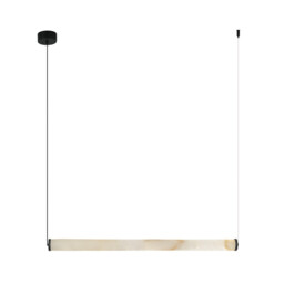Malia 69.4cm Bar Pendant Ceiling Light Sandy Black-Natural Alabaster LED 3000K - thumbnail 1
