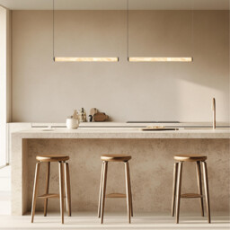 Malia 69.4cm Bar Pendant Ceiling Light Sandy Black-Natural Alabaster LED 3000K - thumbnail 2