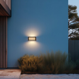 Zambelis Outdoor Modern Wall Lamp Graphite 1x E27 IP54 - thumbnail 2