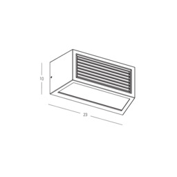 Zambelis Outdoor Modern Wall Lamp Graphite 1x E27 IP54 - thumbnail 3