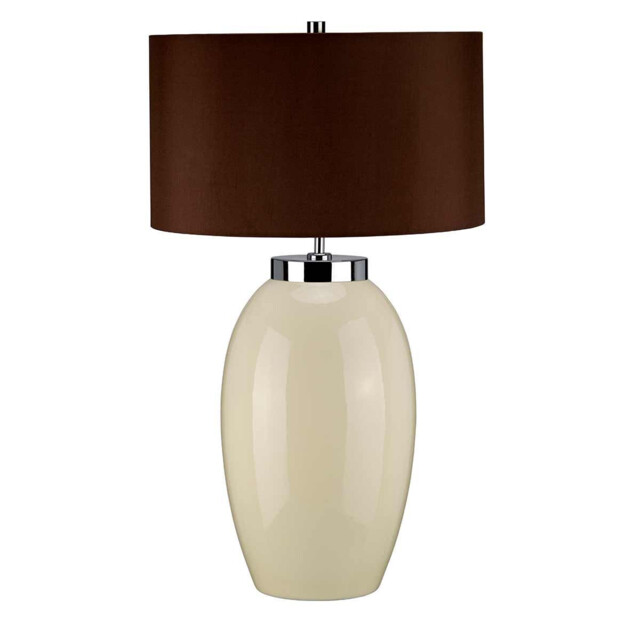 Victor 1 Light Large Table Lamp - Cream, E27 - image 1