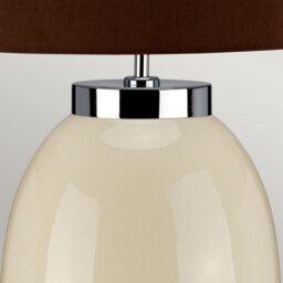 Victor 1 Light Large Table Lamp - Cream, E27 - thumbnail 3