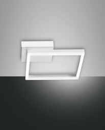 Bard Integrated LED Semi Flush Light White Glass
