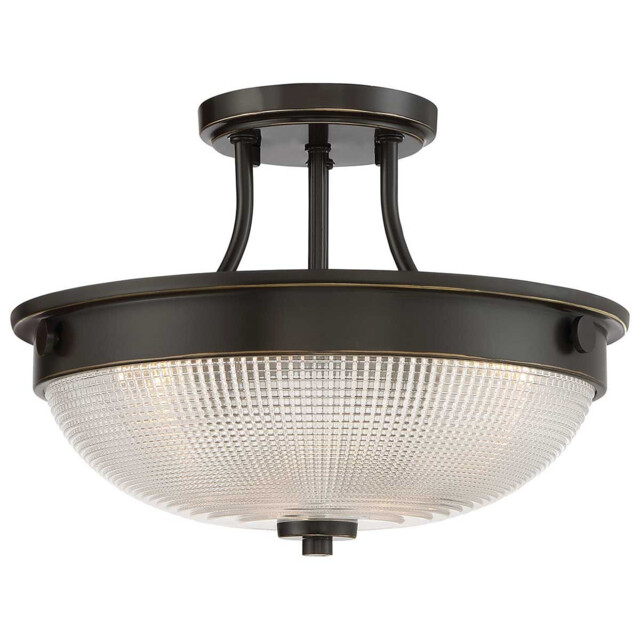 Mantle 2 Light Semi-Flush - Palladian Bronze, E27 - image 1