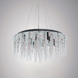 Tropez Flat Pendant 8 LightRGB LEDs And Remote Control Polished Chrome/Glass - thumbnail 2