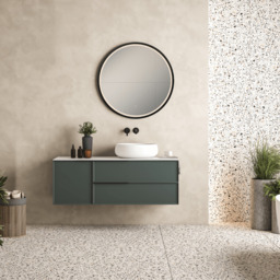 Reflect Round Illuminated Bathroom Mirror Black Matt LED 3000-4000K IP44 Touch Dimmable - thumbnail 2