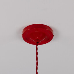 Rio Coloured Dome Pendant Light, Antique Brass, Red - thumbnail 5