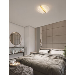 Copo Integrated LED Semi Flush Ceiling Light Brass Gold Triac Dimmable LED 20W 1106lm 3000K - thumbnail 2