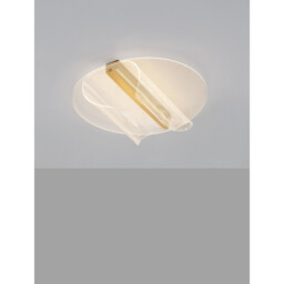 Copo Integrated LED Semi Flush Ceiling Light Brass Gold Triac Dimmable LED 20W 1106lm 3000K - thumbnail 5