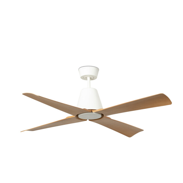 Typhoon Medium 3000K Led White, Wood IP44 DC Ceiling Fan 6 Speed - image 1
