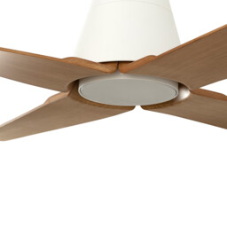 Typhoon Medium 3000K Led White, Wood IP44 DC Ceiling Fan 6 Speed - thumbnail 5
