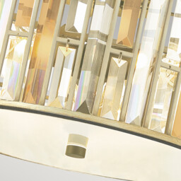 Gemma 3 Light Flush Mount Ceiling Light Silver Leaf, E27 - thumbnail 3