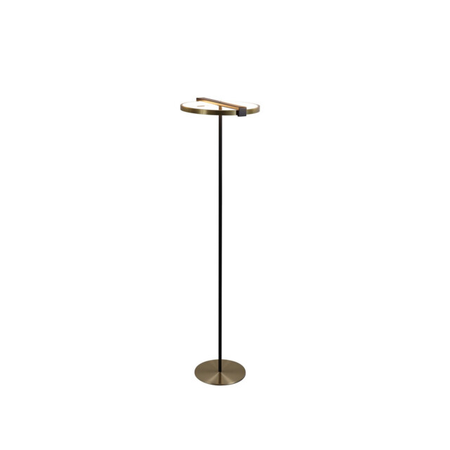 Aerial LED Floor Lamp, Gold and Black Metal - image 1