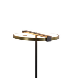 Aerial LED Floor Lamp, Gold and Black Metal - thumbnail 3